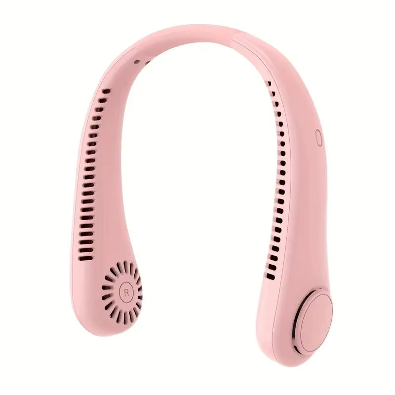 1Pc Rechargeable Portable Neck Fan - Bladeless Personal Fan for Outdoor Sports - Hands-Free Cooling Solution