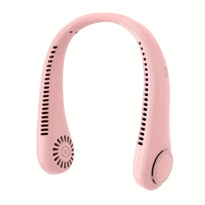 1Pc Rechargeable Portable Neck Fan - Bladeless Personal Fan for Outdoor Sports - Hands-Free Cooling Solution