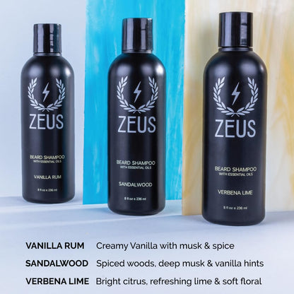 Beard Shampoo Wash, Infused with Green Tea & Natural Ingredients to Cleanse and Soften Beard – 8 Oz. Made in USA – Sandalwood