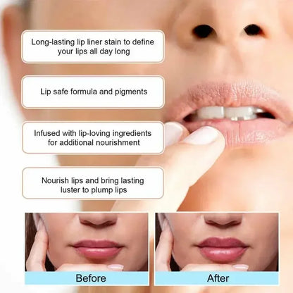 Peel off Lip Liner Waterproof Long Lasting Liquid Lip Stick Non- Stick Lip Liner Moisturizing Tear off Lipliner Stain Lip Care