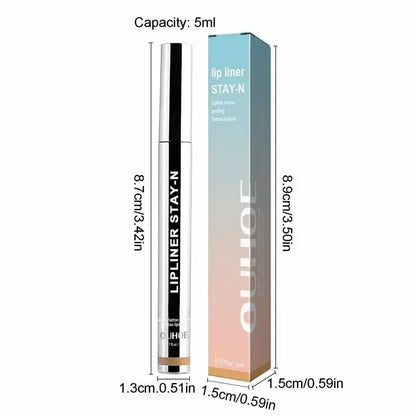 Peel off Lip Liner Waterproof Long Lasting Liquid Lip Stick Non- Stick Lip Liner Moisturizing Tear off Lipliner Stain Lip Care